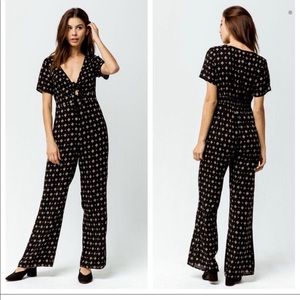 Summer Jumpsuit! SKY AND SPARROW Knot Front Womens Jumpsuit